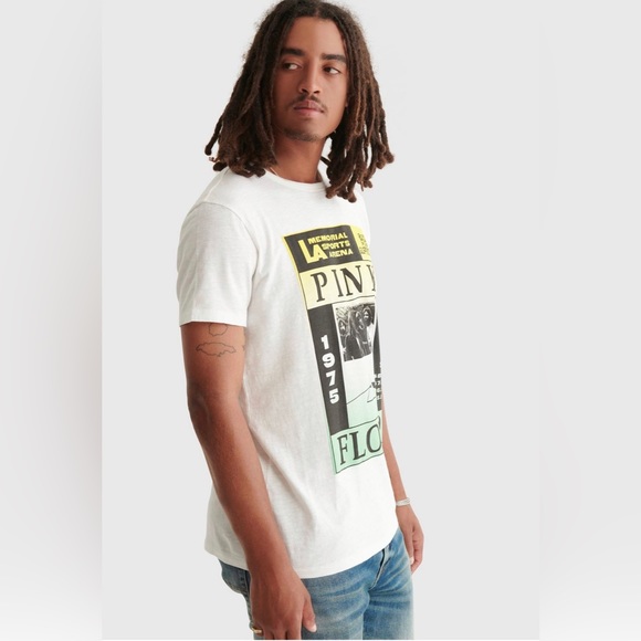 🥳HP🥳 Lucky 🍀 Brand Pink Floyd LA 1975 Graphic Band Tee - Picture 2 of 9